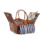 Panier DKD Home Decor Pique-nique Marron Blue marine osier (42 x 30 x 20 129,99 €