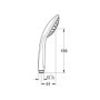 GROHE Douchette Vitalio Joy 110. 1 jet. pommeau de douche 110mm. technol 39,99 €