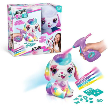 Peluche Airbrush Chiot a personnaliser - Peluche spray art avec feutres 52,99 €