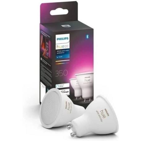 Philips Hue Ampoules LED Connectées White & Color Ambiance GU10. Bluetoo 109,99 €