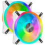 CORSAIR QL140 RGB Blanc. 140mm RGB LED Fan. Dual Pack + Lighting Node CO 99,99 €