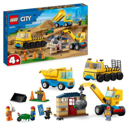 LEGO City 60391 Les Camions de Chantier et la Grue a Boule de Démolition 68,99 €