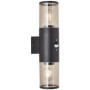 SERGIORO Applique extérieure 2L avec détecteur. noir depoli. 2xE27 20W. 56,99 €