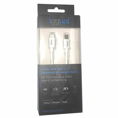 Câble USB-C vers Lightning iggual IGG317761 14,99 €