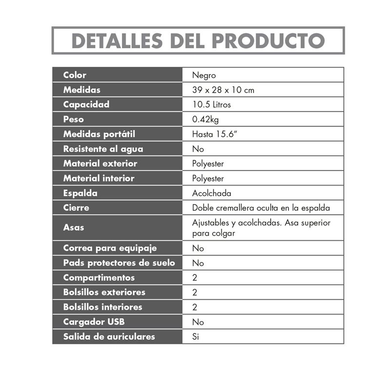 Image secondaire de Smile 111721540199 sac à dos Sac à dos normal Noir Polyester