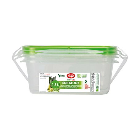 Boîte à lunch Snips 1,8 L Fermeture hermétique (2 Unités) 23,99 €