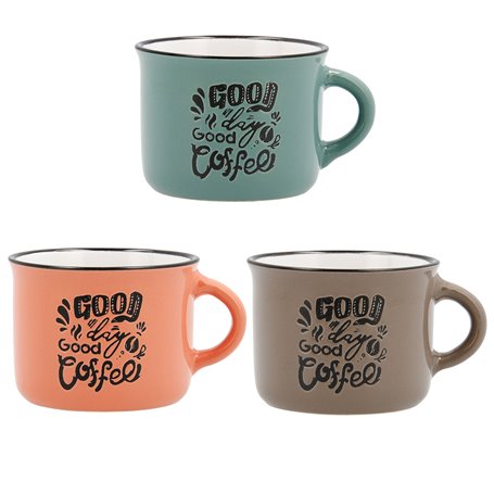Lot de tasses Quid Frappe Deco Céramique 80 ml Multicouleur 85,99 €