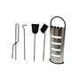 Acessoires de cheminée DKD Home Decor Argenté Acier 23 x 15 x 66 cm (4 P 65,99 €