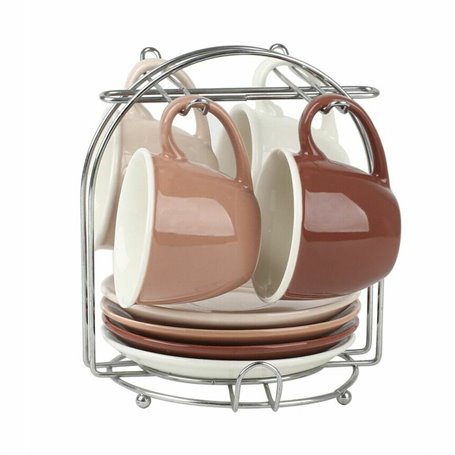 Ensemble de tasses à café DKD Home Decor Marron Beige Métal 4 Pièces 90  36,99 €