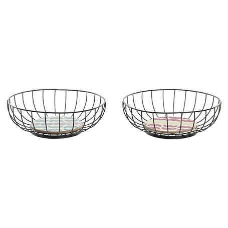 Coupe à fruits DKD Home Decor Bleu Turquoise Métal Bois MDF 28 x 28 x 11 48,99 €