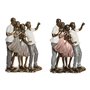 Figurine Décorative DKD Home Decor 18 x 10 x 25 cm Rose Doré Blanc Famil 82,99 €