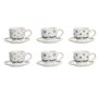 Lot de tasses avec soucoupes DKD Home Decor Bleu Métal Blanc 180 ml Dolo 64,99 €