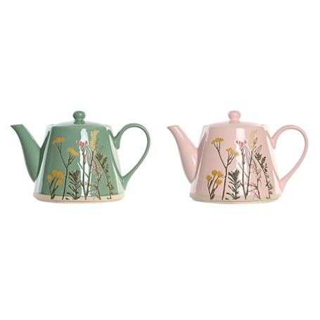 Théière DKD Home Decor Rose Vert Grès (2 Unités) 63,99 €