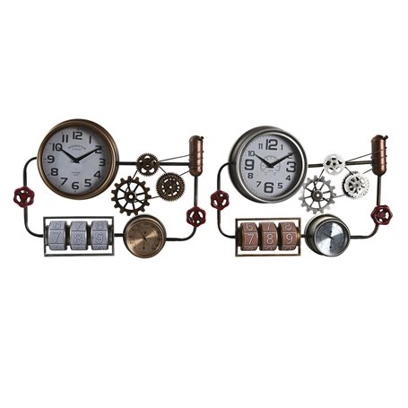 Horloge Murale DKD Home Decor 52,5 x 9 x 39,5 cm Verre Fer Vintage (2 Un 149,99 €