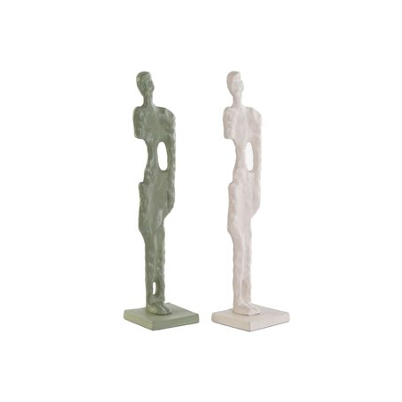 Figurine Décorative DKD Home Decor Blanc Vert 9 x 9 x 40 cm (2 Unités) 75,99 €