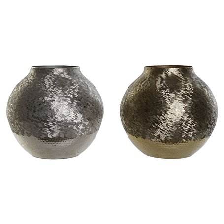 Vase DKD Home Decor Doré Argenté Aluminium Moderne 33 x 33 x 29 cm (2 Un 149,99 €