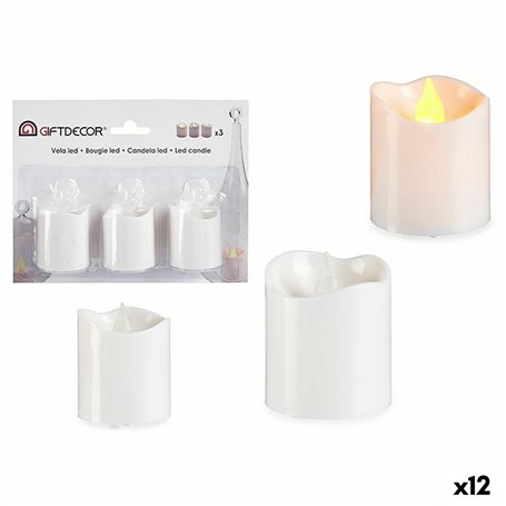 Ensemble de Bougies 3,7 x 3,7 x 5 cm Blanc (12 Unités) 38,99 €