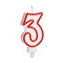 Bougie Anniversaire Numéro 3 Rouge Blanc (12 Unités) 20,99 €