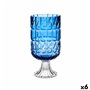 Vase Taillé Bleu Verre 13 x 26,5 x 13 cm (6 Unités) 132,99 €