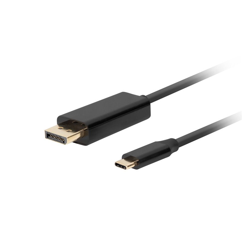 Adaptateur USB C vers DisplayPort Lanberg CA-cmDP-10CU-0018-BK Noir 1,8 m