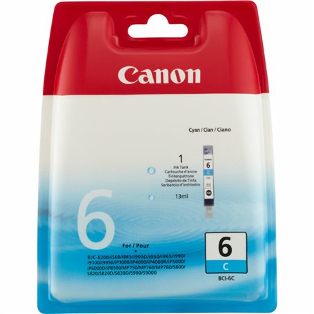 Cartouche d'encre originale Canon BCI-6C Cyan 25,99 €