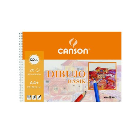 Bloc à dessin Canson Basik Lisse Microperforé Avec cadre 130 g 20 Volets 71,99 €