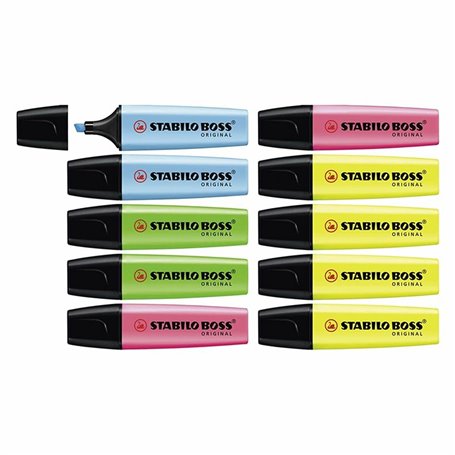 Ensemble de Marqueurs Fluorescents Stabilo Boss Original 10 Pièces Multi 24,99 €