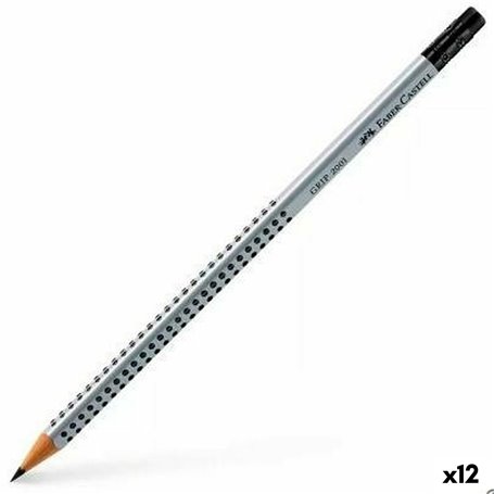 Crayon avec Gomme Faber-Castell Grip 2001 Écologique HB (12 Unités) 25,99 €