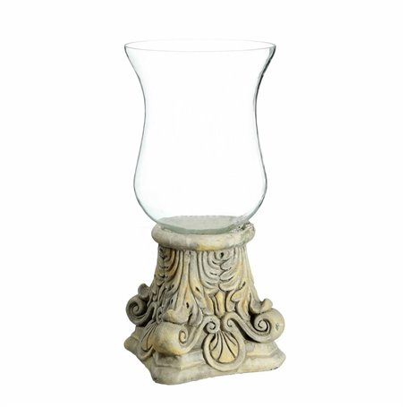 Bougeoir 19,5 x 19,5 x 42 cm Verre Ciment Crème 171,99 €