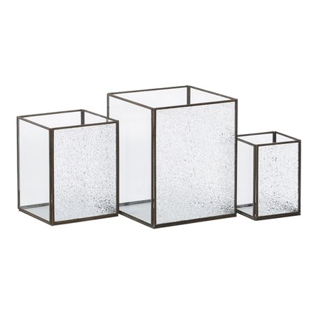 Bougeoir Verre Doré Métal 18 x 18 x 22 cm (3 Unités) 109,99 €