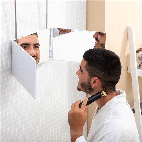 Miroir de Salle de Bain avec Lumière LED et Vision à 360° SelfKut Innova 48,99 €