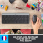 Logitech - Ensemble Clavier + Souris sans Fil et silencieux MK470 Ultra- 65,99 €