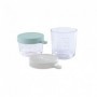 Béaba Portion Set 2 Pots de Conservation en Verre Airy Green 150ml + Lig