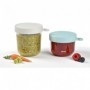 Béaba Portion Set 2 Pots de Conservation en Verre Airy Green 150ml + Lig