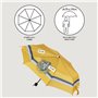 Parapluie pliable Harry Potter Hufflepuff Jaune 53 cm