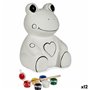 Tirelire à peindre Grenouille Céramique 15,5 x 21,5 x 16 cm (12 Unités)