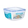 Boîte à lunch hermétique Carré Transparent Plastique 2,4 L 20 x 11 x 20