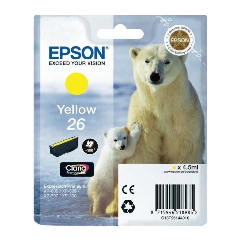 Epson Polar bear Cartouche 'Ours Polaire' - Encre Claria Premium J