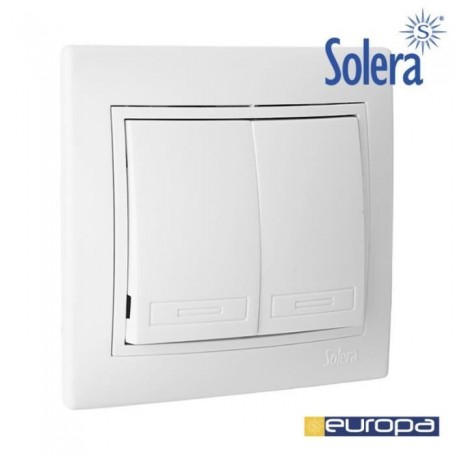 Interrupteur double/Interrupteur 10Ax250V Série Europa Solera [E3-42916]