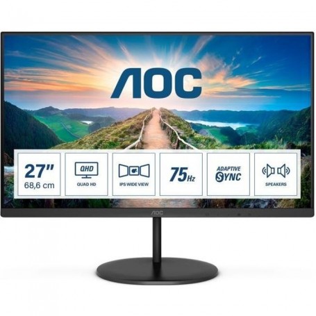 AOC V4 Q27V4EA LED display 68,6 cm (27") 2560 x 1440 pixels 2K Ultra HD Noir"