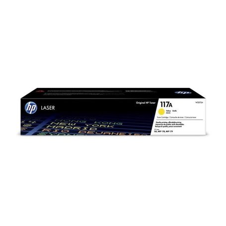 HP 117A Cartouche de toner jaune authentique (W2072A) pour imprimantes