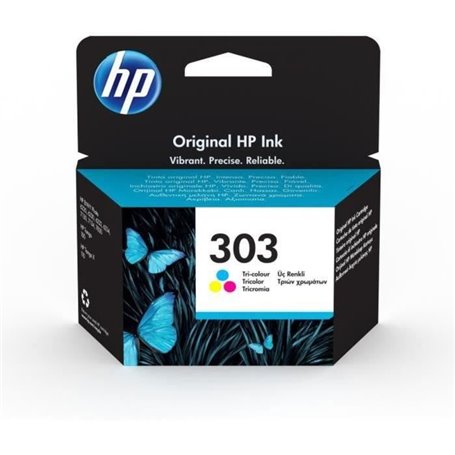 HP 303 Cartouche d'encre trois couleurs authentique (T6N01AE) pour HP 