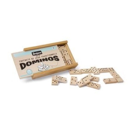JEUJURA Jeu De Dominos En Bois - Coffret En Bois