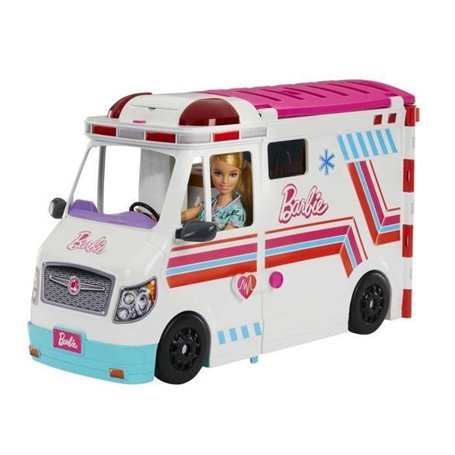 Barbie - Coffret Véhicule Médical avec ambulance et clinique - Poupée
