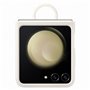 Coque SAMSUNG Z Flip5 en silicone avec anneau - Creme