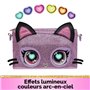 PURSE PETS - Sac-pochette Chaton - Rose pailleté - Fonction lumineuse
