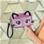 PURSE PETS - Sac-pochette Chaton - Rose pailleté - Fonction lumineuse
