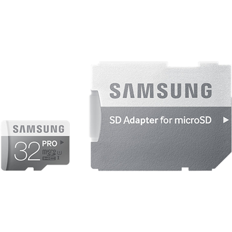 Carte mémoire Samsung micro SD Pro avec adaptateur SD de 32 Go