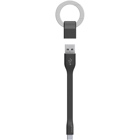 Porte-clés écologique + câble USB/micro USB noir green_e