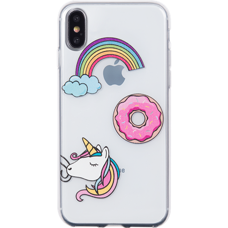 Coque souple patchs pour iPhone X/XS